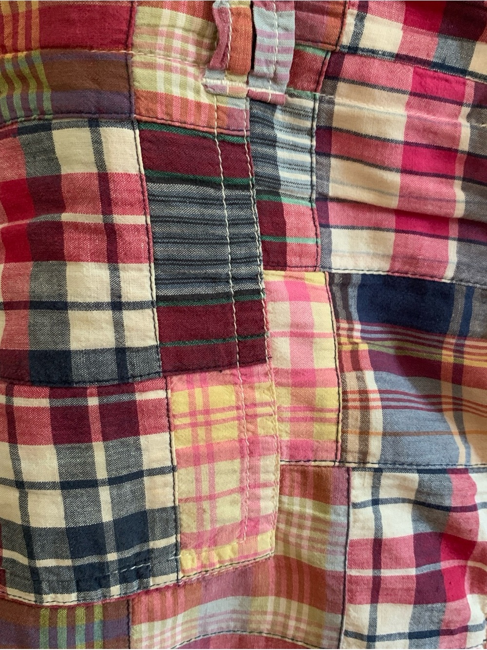 American Eagle Outfitters Plaid Mini Skirt in Red, Blue, Yellow Patchwork 8 - Picture 2 of 10